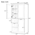 GDFStudio Sienna Modern Wood Freestanding Bathroom Storage Cabinet with Three Drawers and Adjustable Shelf