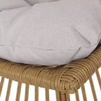 Outdoor Patio Bar Set of 2, Side Table and Upholstered Club Chair, Waterproof Rattan Wicker Conversation Set, Outdoor Bistro Set