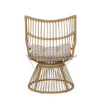 Outdoor Patio Bar Set of 2, Side Table and Upholstered Club Chair, Waterproof Rattan Wicker Conversation Set, Outdoor Bistro Set
