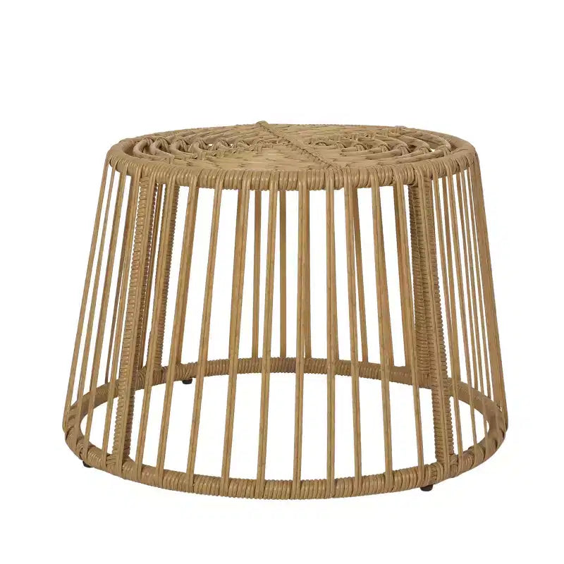 Outdoor Patio Bar Set of 2, Side Table and Upholstered Club Chair, Waterproof Rattan Wicker Conversation Set, Outdoor Bistro Set
