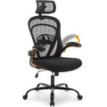 Ergonomic Office Chair, Computer Desk Chair Comfy with Flip-Up Armrests,Comfortable Lumbar Support Gaming Chairs for Bedroom,Study,Student,Wide Seat