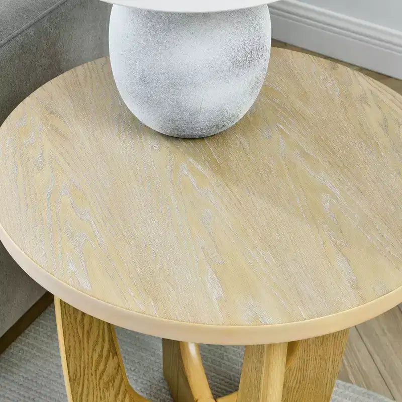 GDFStudio Bartlett Wooden 25 Round End Table
