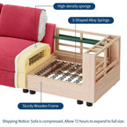 Oversized Modular Sectional Sofa,4/6 Seater Sectional Couch,104 L/136 U Shaped Sofa with Movable Ottoman,Convertible Modular Couch for Living Room