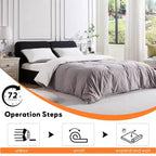 Bestier Compressed Bed with No Assembly Required, 3-Step Setup & Knitted Fabric Design, 88x60x33 inch