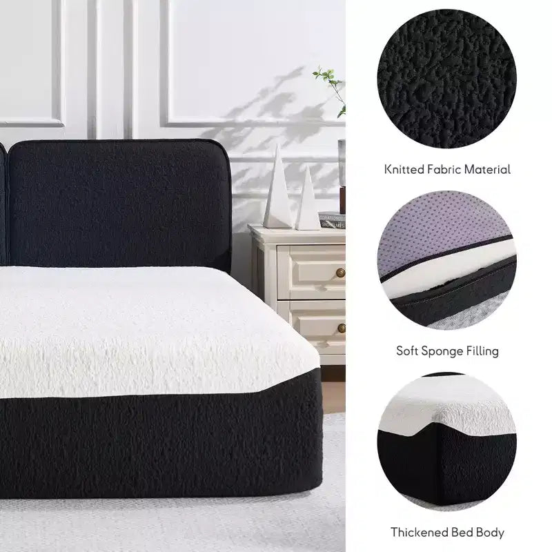 Bestier Compressed Bed with No Assembly Required, 3-Step Setup & Knitted Fabric Design, 88x60x33 inch