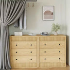 COZONY 3/5 Drawer Dresser, Wide Fluted Wooden Storage Cabinet with Smooth Glide Drawers, Modern Wooden Nightstand