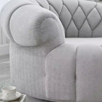 Modern Swivel Accent Chair with Thick Cushioning, Chenille Round Club Chair, 360 Rotating Barrel Chair for Living Room or Apartment-Panipeachy