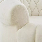 Modern Swivel Accent Chair with Thick Cushioning, Chenille Round Club Chair, 360 Rotating Barrel Chair for Living Room or Apartment-Panipeachy