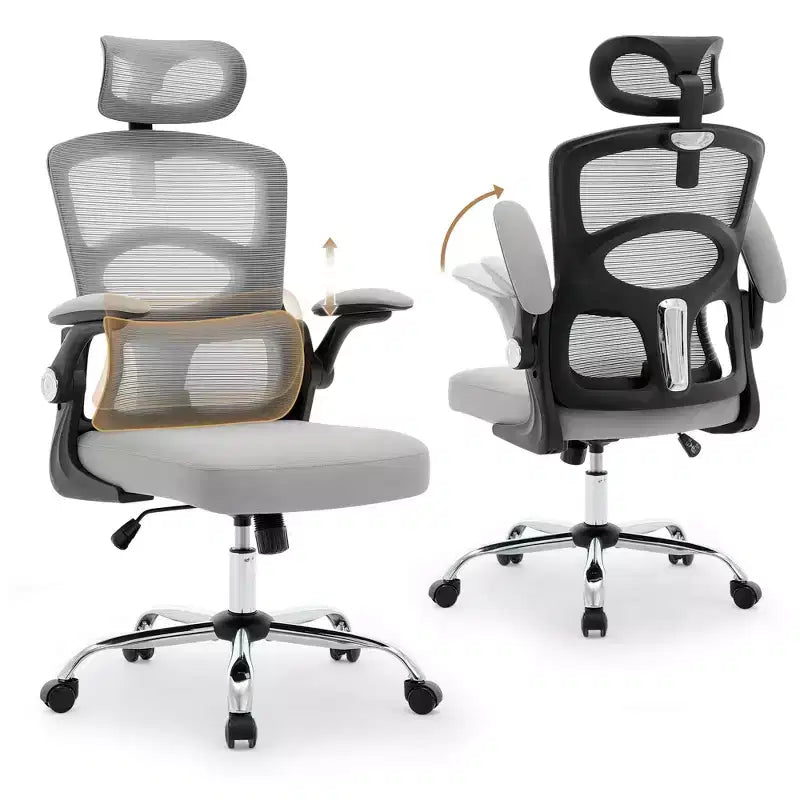 Ergonomic Office Chair  High-Back Mesh Desk Chair with Adjustable Headrest & Wheels  Swivel Task Chair for Home/Office/Gaming Room