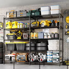 COZONY 4/5-Tier Heavy Duty Metal Shelving Unit, Adjustable Storage Shelves, Convertible Design, Garage, Kitchen, Warehouse