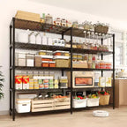 COZONY 4/5-Tier Heavy Duty Metal Shelving Unit, Adjustable Storage Shelves, Convertible Design, Garage, Kitchen, Warehouse