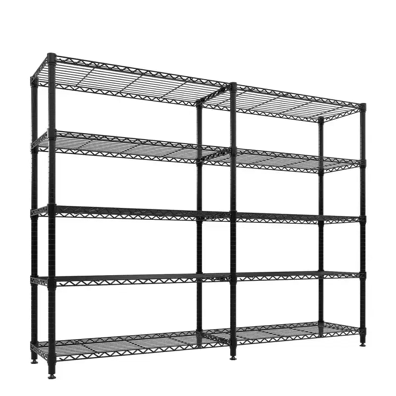 COZONY 4/5-Tier Heavy Duty Metal Shelving Unit, Adjustable Storage Shelves, Convertible Design, Garage, Kitchen, Warehouse