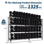 COZONY 4/5-Tier Heavy Duty Metal Shelving Unit, Adjustable Storage Shelves, Convertible Design, Garage, Kitchen, Warehouse