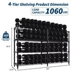 COZONY 4/5-Tier Heavy Duty Metal Shelving Unit, Adjustable Storage Shelves, Convertible Design, Garage, Kitchen, Warehouse