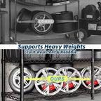 COZONY 4/5-Tier Heavy Duty Metal Shelving Unit, Adjustable Storage Shelves, Convertible Design, Garage, Kitchen, Warehouse