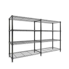 COZONY 4/5-Tier Heavy Duty Metal Shelving Unit, Adjustable Storage Shelves, Convertible Design, Garage, Kitchen, Warehouse