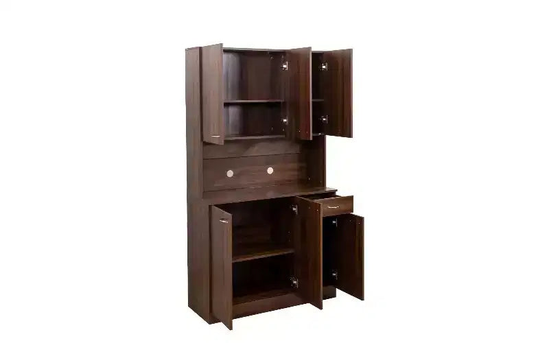 TUYOHW 6-Door Storage Cabinet, 70.87 Tall Wardrobe & Kitchen Cabinet with Drawer & Open Shelf, MDF Kitchen Pantry Cabinet & Bedroom Hutch