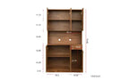 TUYOHW 6-Door Storage Cabinet, 70.87 Tall Wardrobe & Kitchen Cabinet with Drawer & Open Shelf, MDF Kitchen Pantry Cabinet & Bedroom Hutch