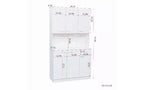 TUYOHW 6-Door Storage Cabinet, 70.87 Tall Wardrobe & Kitchen Cabinet with Drawer & Open Shelf, MDF Kitchen Pantry Cabinet & Bedroom Hutch