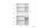 TUYOHW 6-Door Storage Cabinet, 70.87 Tall Wardrobe & Kitchen Cabinet with Drawer & Open Shelf, MDF Kitchen Pantry Cabinet & Bedroom Hutch