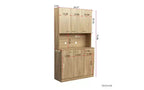 TUYOHW 6-Door Storage Cabinet, 70.87 Tall Wardrobe & Kitchen Cabinet with Drawer & Open Shelf, MDF Kitchen Pantry Cabinet & Bedroom Hutch