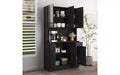 TUYOHW 6-Door Storage Cabinet, 70.87 Tall Wardrobe & Kitchen Cabinet with Drawer & Open Shelf, MDF Kitchen Pantry Cabinet & Bedroom Hutch