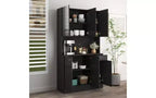 TUYOHW 6-Door Storage Cabinet, 70.87 Tall Wardrobe & Kitchen Cabinet with Drawer & Open Shelf, MDF Kitchen Pantry Cabinet & Bedroom Hutch