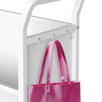 COZONY Heavy-Duty Single Sided V-Shape Rolling Book Cart with Locking Wheels for Office, School & Home