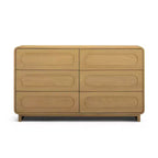 Teamson Home Tenley Modern 6-Drawer Wood Dresser, Storage Cabinet with Push-Open Drawers
