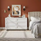 Teamson Home Tenley Modern 6-Drawer Wood Dresser, Storage Cabinet with Push-Open Drawers
