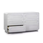 Teamson Home Tenley Modern 6-Drawer Wood Dresser, Storage Cabinet with Push-Open Drawers