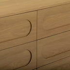 Teamson Home Tenley Modern 6-Drawer Wood Dresser, Storage Cabinet with Push-Open Drawers