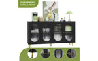 TUYOHW Modern Acrylic-Door Sideboard Cabinet, Pantry Cabinet Storage Cabinet with Detachable Shelves, Freestanding Storage Cupboard Console Table