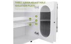 TUYOHW Modern Acrylic-Door Sideboard Cabinet, Pantry Cabinet Storage Cabinet with Detachable Shelves, Freestanding Storage Cupboard Console Table