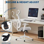 Ergonomic Mesh Desk Chair | Padded Headrest & Wheels | Gaming/Office Chair for E-Sport Room, Office, Bedroom