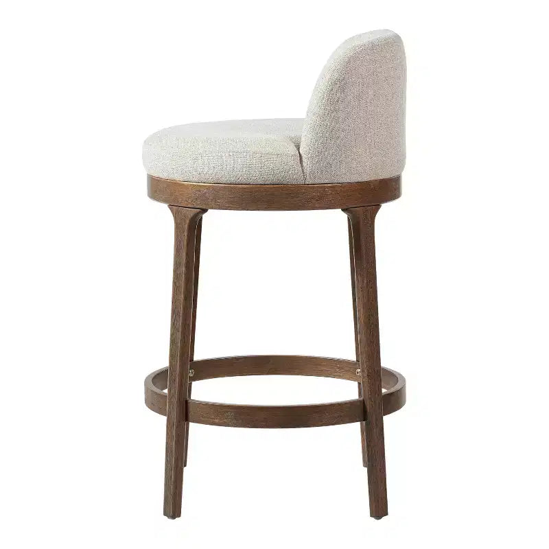 Christopher Knight Home Shinji Modern Rubberwood Upholstered Bar Stools (Set of 2)