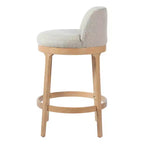 Christopher Knight Home Shinji Modern Rubberwood Upholstered Bar Stools (Set of 2)