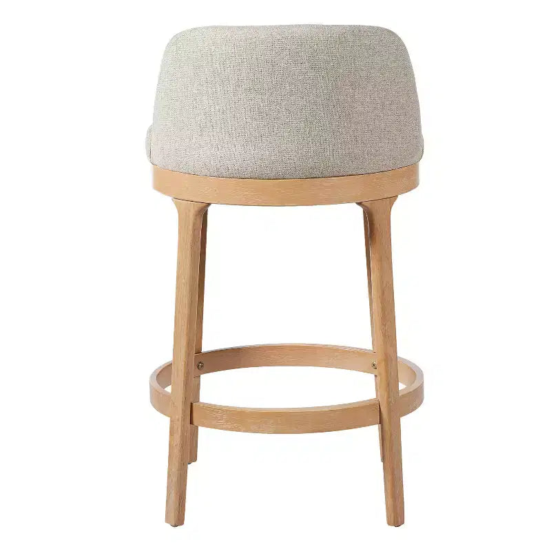 Christopher Knight Home Shinji Modern Rubberwood Upholstered Bar Stools (Set of 2)