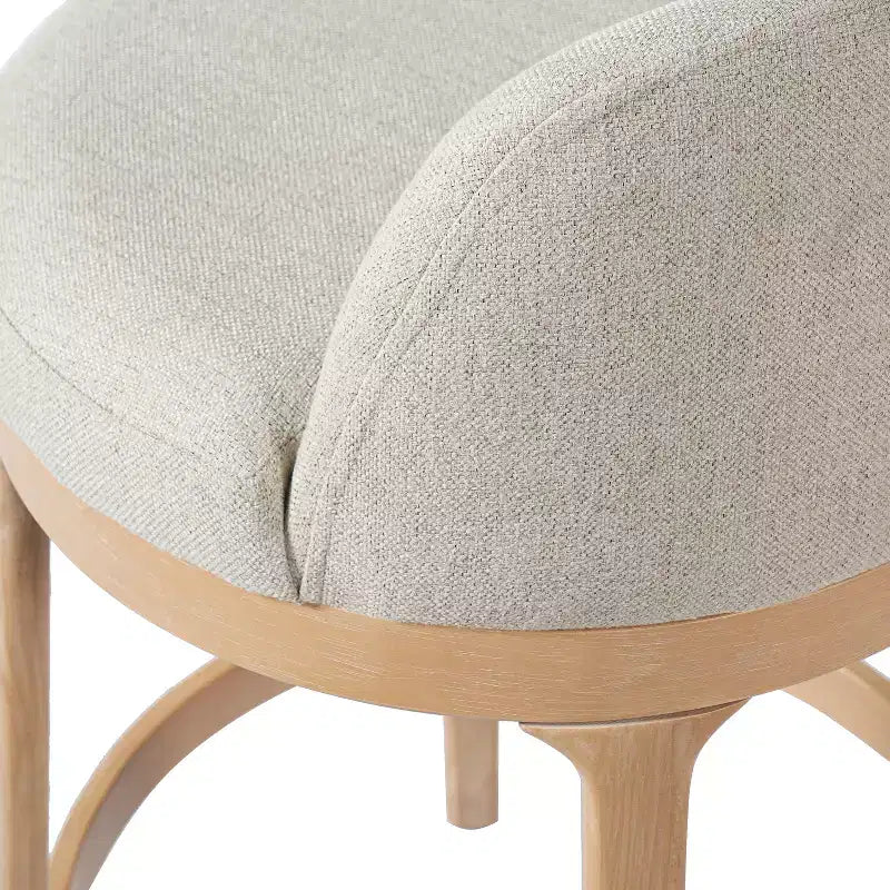 Christopher Knight Home Shinji Modern Rubberwood Upholstered Bar Stools (Set of 2)