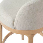 Christopher Knight Home Shinji Modern Rubberwood Upholstered Bar Stools (Set of 2)