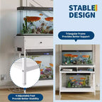 40-50 Gallon Fish Tank Stand, 2 Aquarium Reptile Tank Stand with Storage Drawers, Height Adjustable Feet, 660LBS Capacity