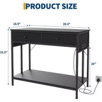 40-50 Gallon Fish Tank Stand, 2 Aquarium Reptile Tank Stand with Storage Drawers, Height Adjustable Feet, 660LBS Capacity