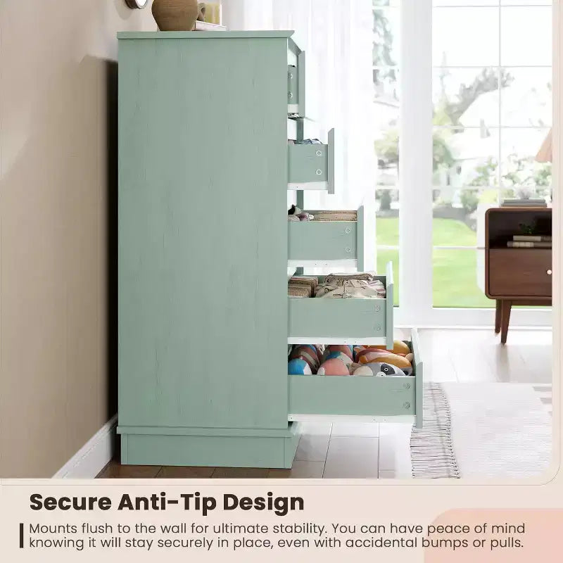 5 Drawer Dressers for Bedroom, Chest of Drawers with Deep Drawers, Large Double Dresser for Closet with Wide Top, Tall Wooden Dresser for Room