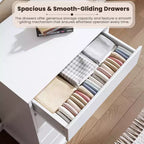 5 Drawer Dressers for Bedroom, Chest of Drawers with Deep Drawers, Large Double Dresser for Closet with Wide Top, Tall Wooden Dresser for Room