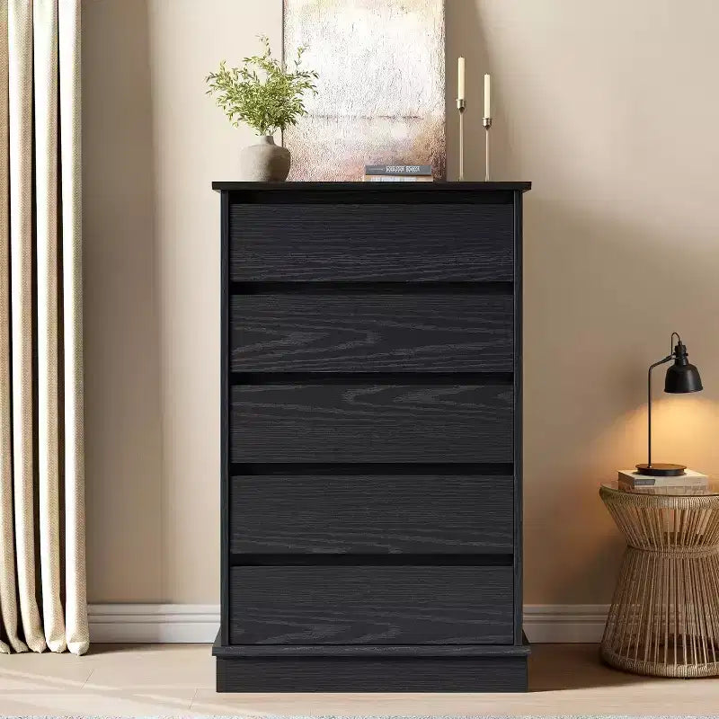 5 Drawer Dressers for Bedroom, Chest of Drawers with Deep Drawers, Large Double Dresser for Closet with Wide Top, Tall Wooden Dresser for Room