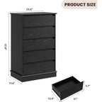 5 Drawer Dressers for Bedroom, Chest of Drawers with Deep Drawers, Large Double Dresser for Closet with Wide Top, Tall Wooden Dresser for Room