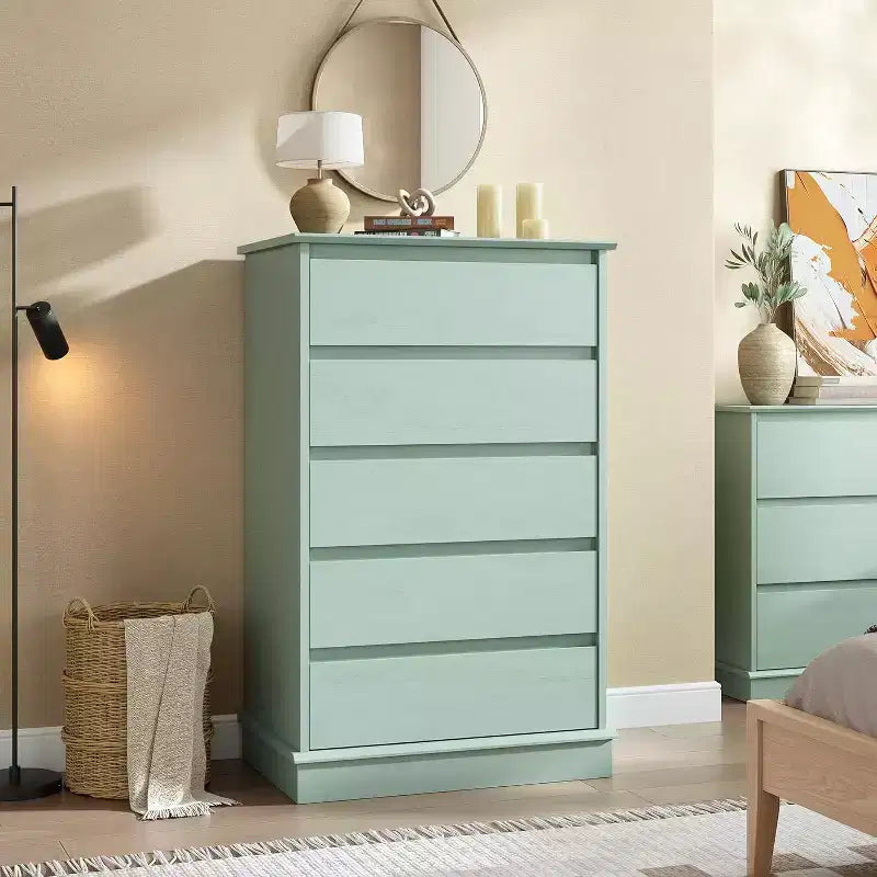 5 Drawer Dressers for Bedroom, Chest of Drawers with Deep Drawers, Large Double Dresser for Closet with Wide Top, Tall Wooden Dresser for Room