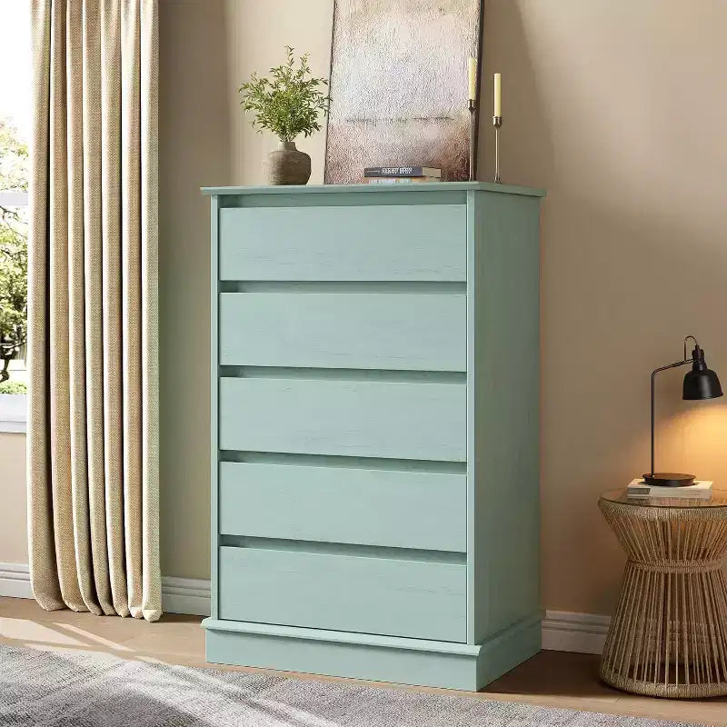 5 Drawer Dressers for Bedroom, Chest of Drawers with Deep Drawers, Large Double Dresser for Closet with Wide Top, Tall Wooden Dresser for Room