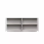 59 Modern Spiral Sideboard Buffet Cabinet, Low Profile Art Entryway Storage Cabinet with 3D Ripple Texture Doors - Panipeachy
