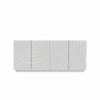59 Modern Spiral Sideboard Buffet Cabinet, Low Profile Art Entryway Storage Cabinet with 3D Ripple Texture Doors - Panipeachy